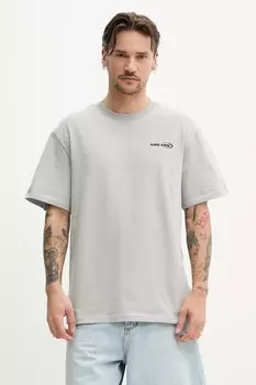 Хлопковая футболка Karl Kani, серый