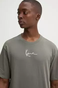 Хлопковая футболка Karl Kani, серый