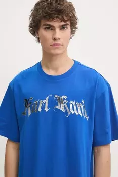 Хлопковая футболка Karl Kani, синий