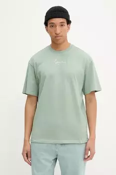 Хлопковая футболка Karl Kani, зеленый