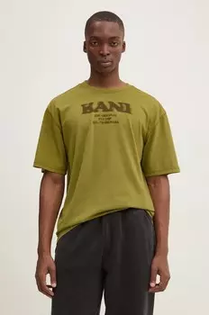 Хлопковая футболка Karl Kani, зеленый