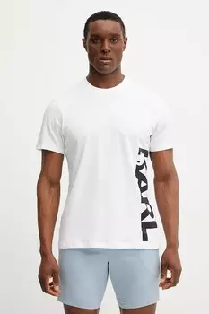 Хлопковая футболка Karl Lagerfeld, белый