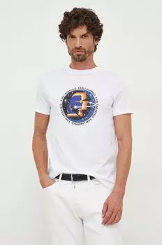 Хлопковая футболка Karl Lagerfeld, белый