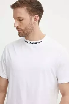Хлопковая футболка Karl Lagerfeld, белый