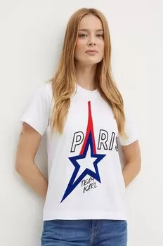 Хлопковая футболка Karl Lagerfeld, белый