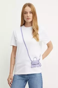 Хлопковая футболка Karl Lagerfeld, белый