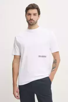 Хлопковая футболка Karl Lagerfeld, белый