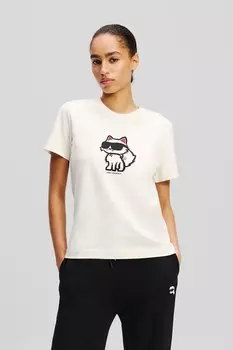 Хлопковая футболка Karl Lagerfeld, белый