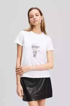 Хлопковая футболка Karl Lagerfeld, белый