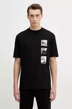Хлопковая футболка Karl Lagerfeld, черный