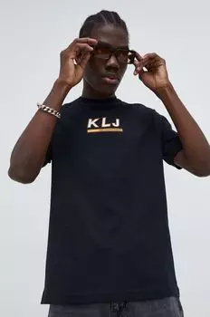 Хлопковая футболка Karl Lagerfeld, черный