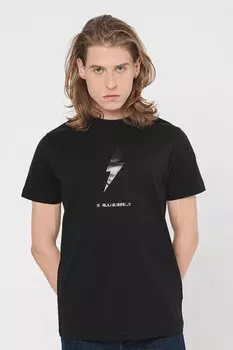 Хлопковая футболка Karl Lagerfeld, черный