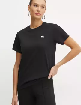 Хлопковая футболка Karl Lagerfeld, черный