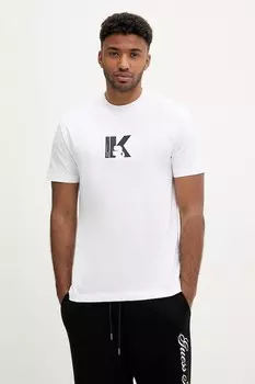 Хлопковая футболка Karl Lagerfeld Jeans, белый