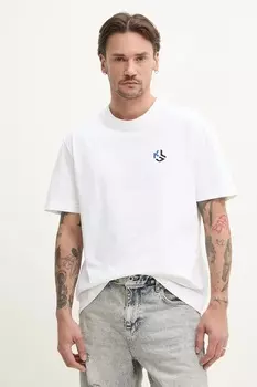 Хлопковая футболка Karl Lagerfeld Jeans, белый