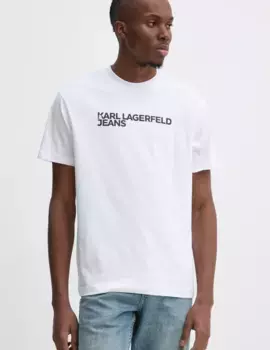 Хлопковая футболка Karl Lagerfeld Jeans, белый