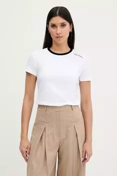 Хлопковая футболка Karl Lagerfeld Jeans, белый
