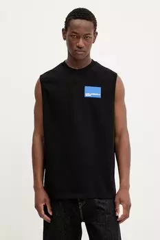 Хлопковая футболка Karl Lagerfeld Jeans, черный