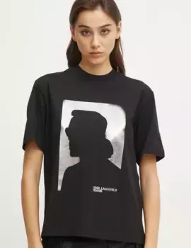 Хлопковая футболка Karl Lagerfeld Jeans, черный