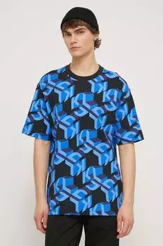 Хлопковая футболка Karl Lagerfeld Jeans, синий