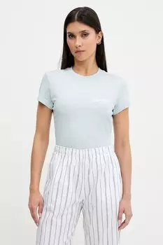 Хлопковая футболка Karl Lagerfeld Jeans, синий