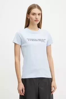 Хлопковая футболка Karl Lagerfeld, синий