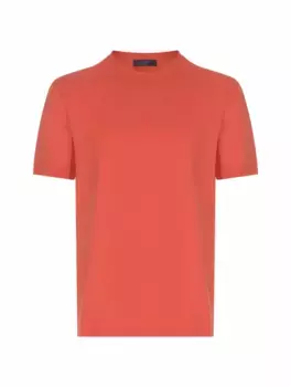 Хлопковая футболка Kiton, оранжевый