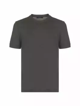 Хлопковая футболка Kiton, серый