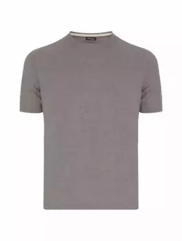 Хлопковая футболка Kiton, серый