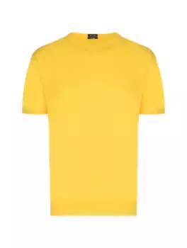 Хлопковая футболка Kiton, жёлтый