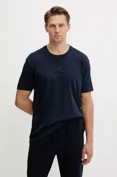 Хлопковая футболка Knitwear Paul&Shark, темно-синий