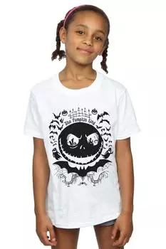 Хлопковая футболка «Кошмар перед Рождеством» с Джеком Тыквенным королем Disney, белый