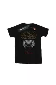 Хлопковая футболка Kylo Helmet Star Wars, черный