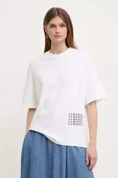 Хлопковая футболка La Mania, белый