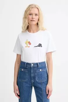 Хлопковая футболка Lacin Munthe, белый