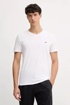 Хлопковая футболка Lacoste, белый