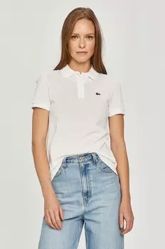Хлопковая футболка Lacoste, белый