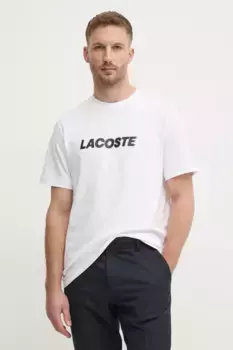 Хлопковая футболка Lacoste, белый