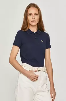 Хлопковая футболка Lacoste, темно-синий