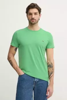Хлопковая футболка Lacoste, зеленый