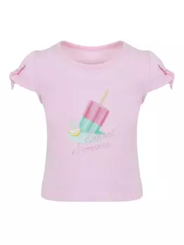 Хлопковая футболка Lapin House, розовый