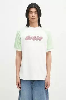 Хлопковая футболка Le T-Shirt Drule Tennis Drle De Monsieur, белый