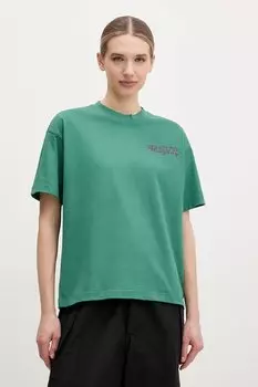 Хлопковая футболка Leffinge Fila, зеленый