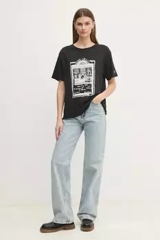Хлопковая футболка LELE Pepe Jeans, черный