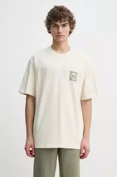 Хлопковая футболка Les Deux, бежевый