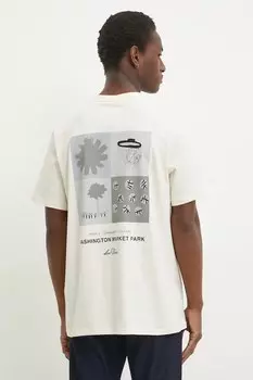 Хлопковая футболка Les Deux, бежевый