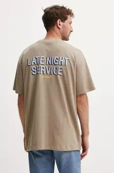 Хлопковая футболка Les Deux, бежевый