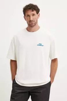 Хлопковая футболка Les Deux, бежевый