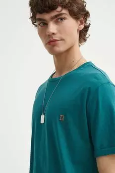 Хлопковая футболка Les Deux, бирюзовый