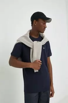 Хлопковая футболка Les Deux, темно-синий